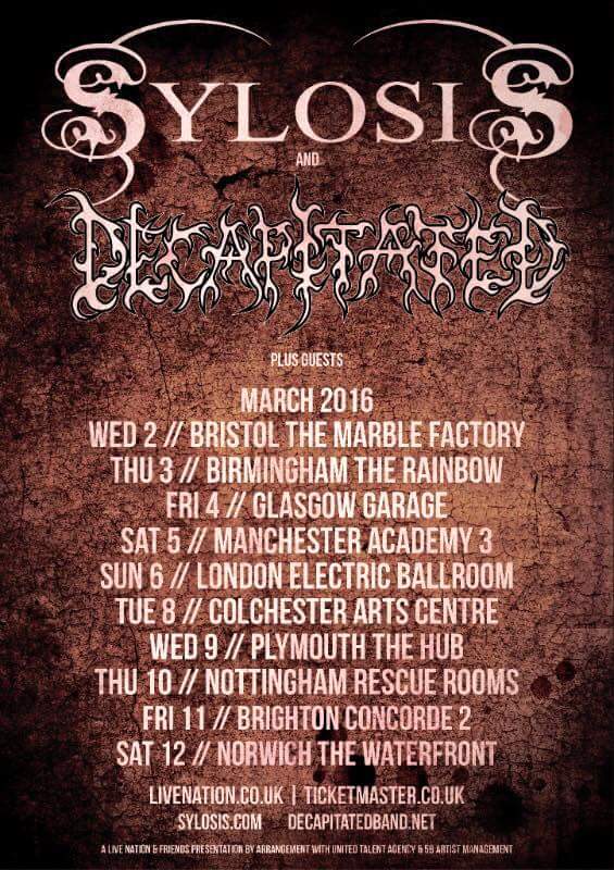 Sylosis and Decapitated tour