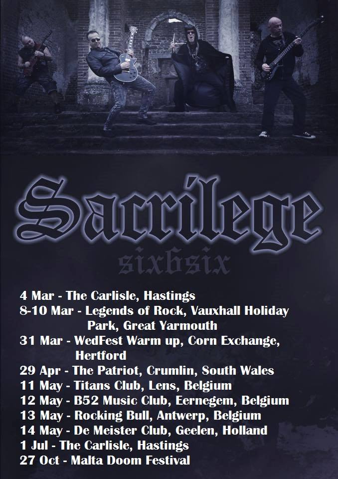SAcrilege NWOBHM tour poster
