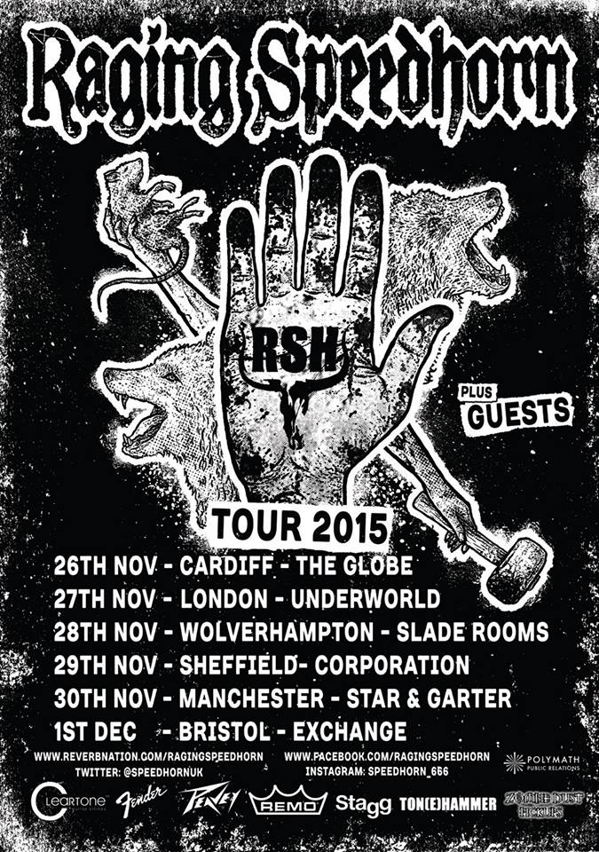 Raging Speedhorn Tour 2015 poster
