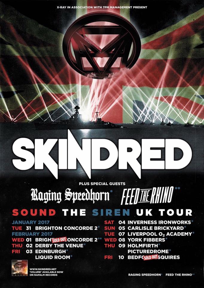Skindred & Speedhorn Tour 2017